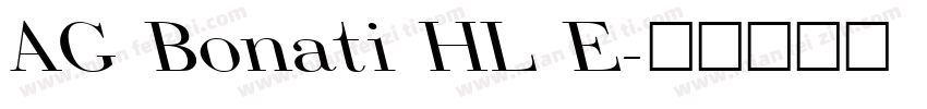 AG Bonati HL E字体转换